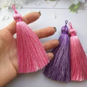 PinkOctober: Pink Tassel Hang Rings